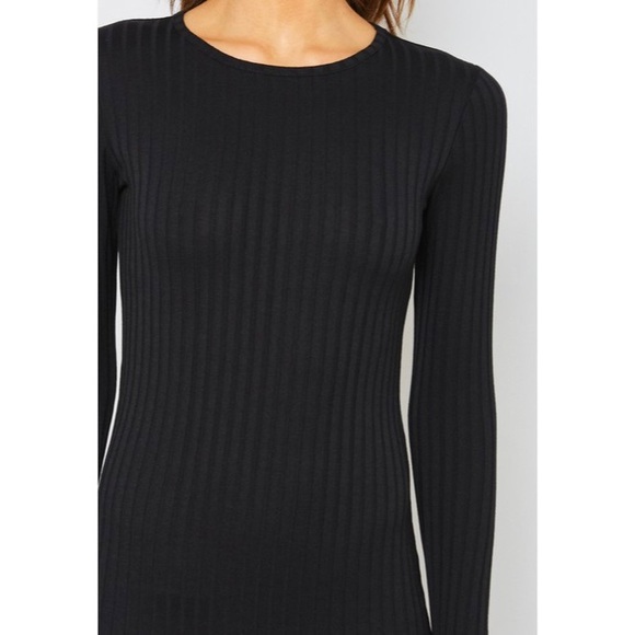 FOREVER 21 | Ribbed Bodycon Dress in Black - Picture 3 of 10